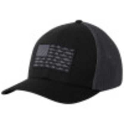 Columbia Unisex PFG Fish Flag Mesh Ball Cap-High Crown, Black/Graphite, XX-Large