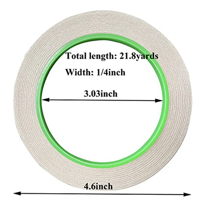 monochef 4pcs Copper Tape with Double-Sided Conductive Copper Foil Tape Self Adhesive EMI Shielding Stained Glass Supplies Soldering Electrical Repairs Paper Circuits Grounding, 1/4inch