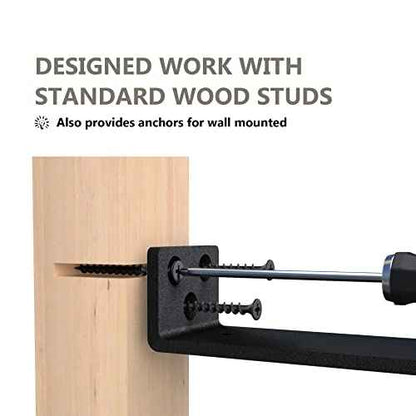 12-Pack 8 Inch Floating Shelf Brackets, Heavy Duty Hidden Shelves Bracket for Small Shelf, Kitchen Shelf, Nursery Shelf, Black Powder Coated Steel
