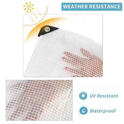 Heavy Duty Clear Tarp 16x20FT, UV Resistant, Waterproof Greenhouse Tarps with Grommets for Garden,Outdoor,Yard (10 mil)