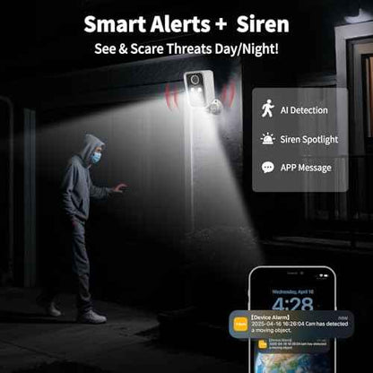 Security Camera Wireless Outdoor,Wireless Solar Outdoor Camera, Night Vision,PIR Motion Detection,Weatherproof,No Wiring Needed,Compatible with 2.4GHz WiFi,Compatible with Alexa
