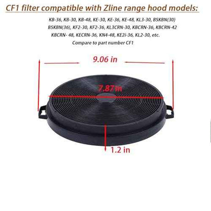 4 Pack CF1 Range Hood Carbon Filters Compatible for Zline KB-36 KB-30 KE-30 IE77 Models-Also Fits Other ZlineModels,Excludes 587 597 9597,See Description
