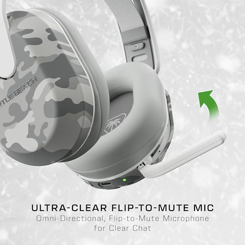 Turtle Beach Stealth 500 Wireless Gaming Headset Licensed for Xbox Series X|S, Compatible with Xbox One, Bluetooth, PC, Mobile, 40 Hr Battery, Memory Foam Cushions, Flip-to-Mute Mic – Arctic Camo