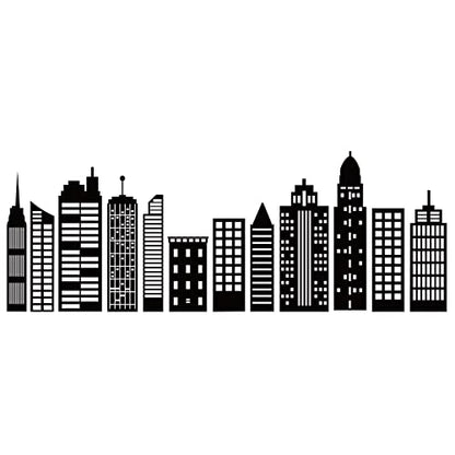 SUPERDANT Cityscape Wall Stickers City Buildings Silhouettes PVC Wall Art Decals Kids Room Vinyl Decor for Boy's Bedroom Livingroom Home Decoration School Dormitory Decals Party Decoration 38.6x14in