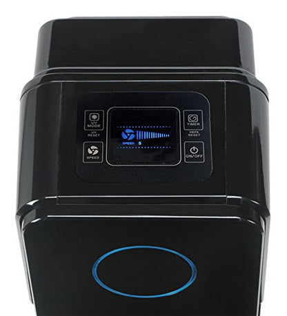 GermGuardian 5-In-1 HEPA Air Purifier for Home, Pet Air Purifier with HEPA Air Filter & UV-C Light, AC4300BPTCA, 743 Sq. Ft., 22'' Tower, Black