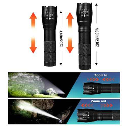6 Pack LED Rechargeable Flashlight, Super Bright Small Mini Camping Flashlights Zoomable Beam, Convenient USB C Charging for Camping Hiking Outdoor Home Emergency