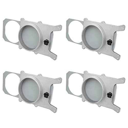 POWERTEC 70135-P4 4-Inch Aluminum Blast Gate for Dust Collector, Dust Collection Fittings, 4 PK
