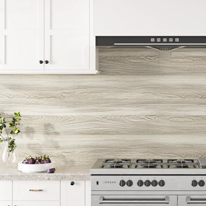 Wallercity Light Brown Wood Contact Paper Self Adhesive Wood Peel and Stick Wallpaper Wooden Contact Paper Counter Top Peel and Stick Waterproof Vinyl Wrap for Bathroom Kitchen Countertops 15.8¡±x78.7¡±