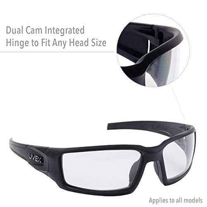 Honeywell Uvex Hypershock Safety Glasses, Black Fame with Espresso Polarized Lens & Anti-Scratch Hardcoat (S2949)