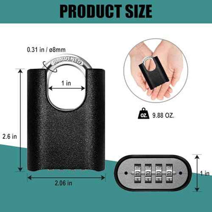 Heavy Duty Combination Lock with Chain,47 inch Long,8mm Thick £¬Safety Chain Locks with Code,Padlock with Chain for Motorcycles, Bicycle, Door, Gate, Fence,Warehouses, Garage(Lock and Chain)