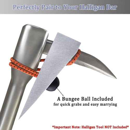 Firefighter Helmet Band And Wedge Combo, Sturdy 6061-T6 Aluminum Wedge for Firefighter to Pair Halligan Pro-bar and Fubar Tool, Elastic and Enhanced Rubber Fire Helmet Strap to Hold Firefighting Tools