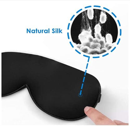 JEFlex Natural Silk Sleep Mask Blindfold, Super-Smooth Eye Mask