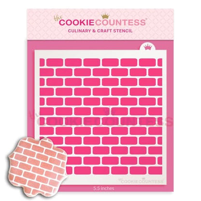 The Cookie Countess Brick Wall Stencil
