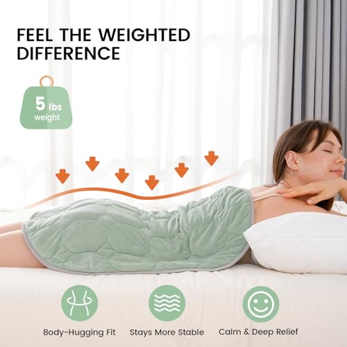 immtree Weighted Heating Pad for Deeper Pain Relief, 7lbs XXXL Size(29x24) with Fast Heat Technology, Heated Blankets for Adults, Relief for Back and Shoulder and Knee