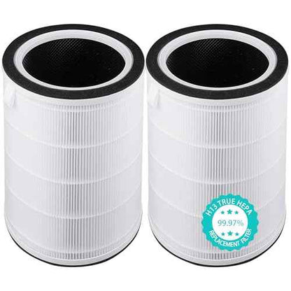 Replacement Filter Compatible with TCL Breeva A3 & A5 Air Purifier, 4-in-1 Filtration with Activated Carbon, 2 Count