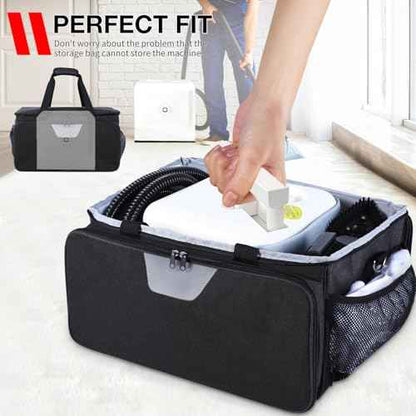 Carry Bag Compatible with Dupray Neat Steam Cleaner, Dupray Neat Steamer for Floors Storage Organizer Adjustable Steam Cleaner Storage Bag with Extra Pockets, Black