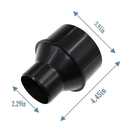 4 Inch Hose to 2-1/2 Inch Dust Collection Hose Cone Reducer Attachment for Dust Collection on Power Tool and Vacuum, Dust Collection Reducer Fitting with 2 Stainless Steel Hose Clamps