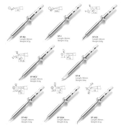 FEITA Mini Pencil Soldering Iron Tips Replacement for Pinecil Micro Soldering Iron, PTS200/TS100 Portable Solder Pen Tool Soldering Accessories (ST-B/I/BC2/C4/K/KU/D04/J02 8Pcs)