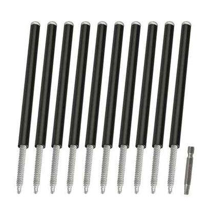 10-Pack Gutter Screws 7-Inch with Black Ferrule - Rust-Resistant Coated for Secure Gutter Installation & Repair