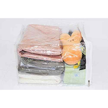 10-Pack Clear Vinyl Zippered Storage Bags 9 x 11 x 7 Inch