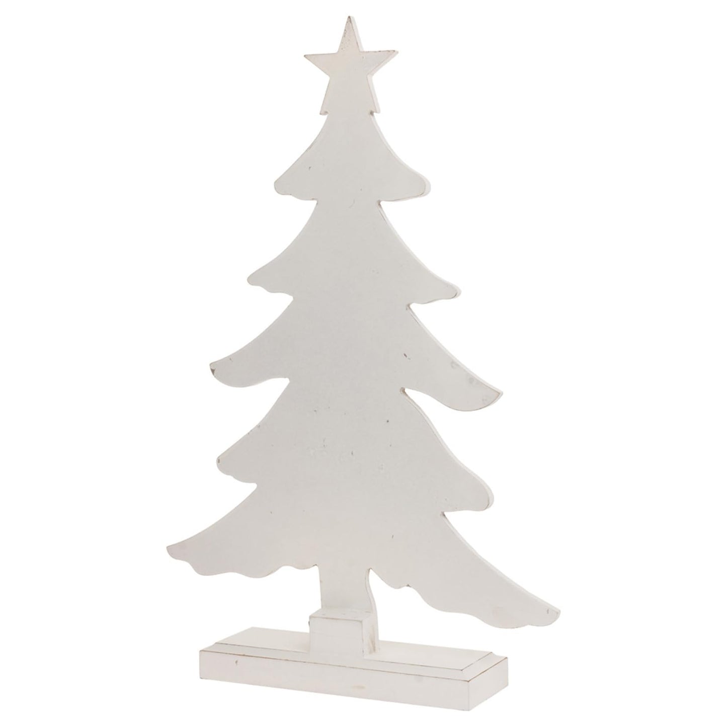 Boston International Christmas Tree for Tabletop Mantel Shelf Winter Holiday Decorations for Home, 3 Sizes, Weathered Winter White Trees