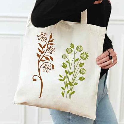 12pcs Vine Border Stencil Leaf Stencils for Painting, Reusable Floral Drawing Templates for DIY Crafts on Wood, Canvas, Furniture, and Home Decoration