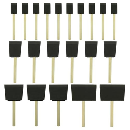 Poly Foam Brushes 21pcs, Sponge Brushes, Foam Paint Brush, Foam Brushes for Painting, Staining, Paint Sponges (1", 2", 3", 4")
