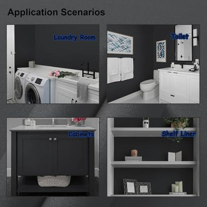 Heroad Peel and Stick Wallpaper Matte Dark Grey Contact Paper for New Environmentally Friendly Materials Thickening Upgrade Increase Stomata Wallpaper for Countertops Bathroom Kitchen 17.7¡± x 118¡±