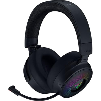 Razer Kraken V4 Pro Wireless Gaming Headset: OLED Control Hub - HD Haptics - 2.4GHz Wireless - Bluetooth - USB - 3.5 mm - Super Wideband Mic - For PC, Mac, PS5, Nintendo Switch, Steam Deck, Smartphone