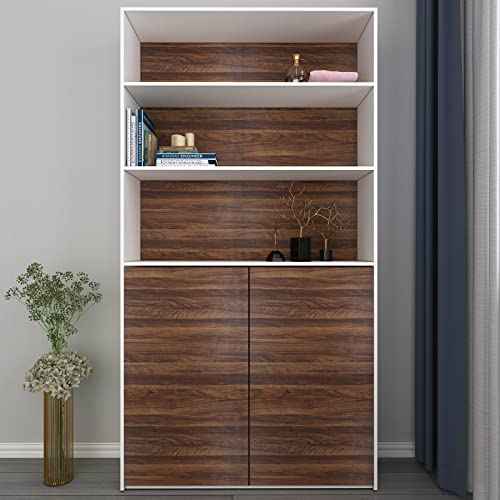 Decotalk Wood Contact Paper Wood Grain Contact Paper for Countertops Walnut Wood Countertop Vinyl Wrap Peel and Stick Wallpaper Dark Brown Wood Self Adhesive Contact Papers for Cabinets 12x120 inch