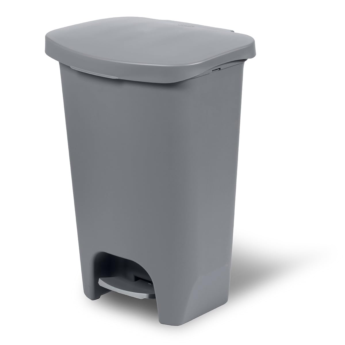 Glad Premium 20 Gallon Trash Can - Plastic Kitchen Waste Bin with Odor Protection of Lid, Stainless Steel Step On Foot Pedal and Garbage Bag Rings, Black