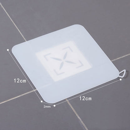 Silicone Tub Stopper Floor Drain Cover, 2 Pieces Sewer Anti-Odor Mat Deodorizing Drain Plugs for Kitchen, Bathroom and Laundry(5x5 inch)