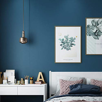 Livelynine Peel and Stick Wallpaper Blue Teal Contact Paper for Cabinets Desk Walls Self Adhesive Bulletin Board Paper Roll for Classroom School Navy Blue Wallpaper Removable Bedroom Dorm 15.8x78.8