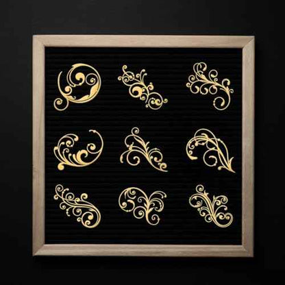 OLYCRAFT 9pcs 1.6x1.6 inch Golden Metal Stickers Damask Metal Stickers Self Adhesive Flourishes Stickers Golden Epoxy Stickers Pyramid Sticker for DIY Scrapbooks Epoxy Resin Phone Decoration