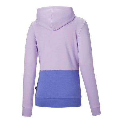 PUMA Womens Essentials Colorblock Hoodie Casual Outerwear Casual Hoodie - Purple - Size M