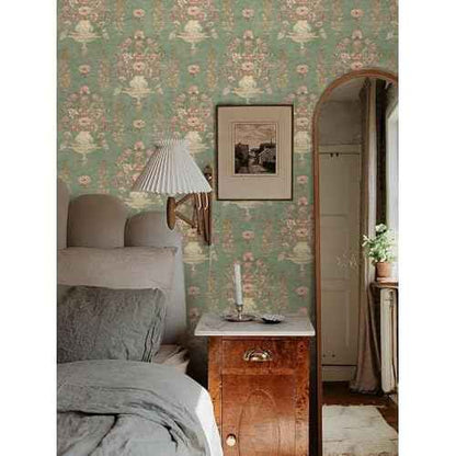 Orainege Floral Wallpaper Peel and Stick Wallpaper Modern Contact Paper 16.9in x 118.1in Self Adhesive Wall Paper for Bedroom Bathroom Shelf Liner Decor Removable