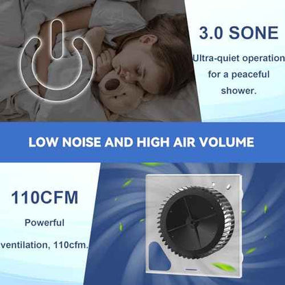 Upgrade Model 676-D/2676F-A Fan, Compatible with Broan 676-D/2676F-A, 680-A,110RDB, 110RDF, 2680F-A, 680FL-A, 680FLT, FL2680F, Compatible with 684-D/2684F-A, 110CFM 3.0Sones, S97015157