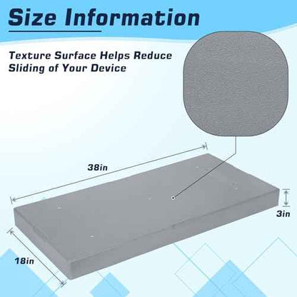 Mini Split Condenser Pad for Ductless Air Conditioner Heat Pump Systems, 38" x 18" x 3" Anti-Slip Plastic Equipment Base for Outdoor HVAC Unit, Gray