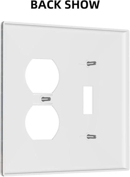 Decorative Art Light Switch Covers Foxes & Forest 2 Gang Single Toggle Duplex Combination Electrical Faceplate Switchplate Wall Plate for Home Decor