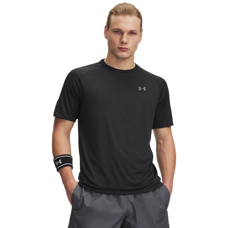 Under Armour Men's Tech 2.0 Short-Sleeve T-Shirt, Black (001)/Graphite, Large Tall