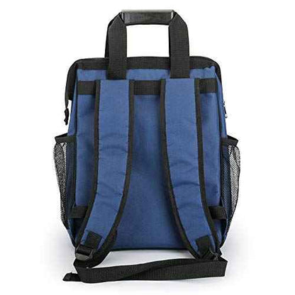 FASITE Tool Bag Backpack, Heavy Duty Durable Electrician Work Pack for Hand Tools, Waterproof Tool Storage & Organizer for a Contractor, Plumber, HVAC, Cable Repairman, Blue