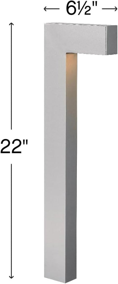 Hinkley Atlantis 1518TT-LL Large LED Low Voltage Landscape Pathway Light - 12v, Dimmable, Aluminum - Titanium