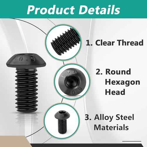 48 Pcs 5140010-16 Planer Blade Screws Compatible with DeWalt DW734, DW735, DW735X Planer Blades - Black Planer Blades Screw