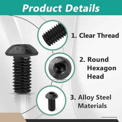 48 Pcs 5140010-16 Planer Blade Screws Compatible with DeWalt DW734, DW735, DW735X Planer Blades - Black Planer Blades Screw