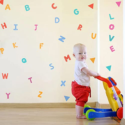 Alphabet Letters Kids Wall Stickers ABC Decals Peel and Stick Removable for Nursery Bedroom Kids Room Decor Toddler Boys D?cor ABC Letters