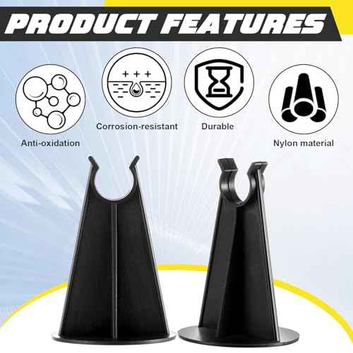 400 Pcs 200 Pcs 2-1/4 Inch Length x 1.97 Diameter for Plastic Rebar Chair #3 to #5 Black Heavy Construction Concrete Tool