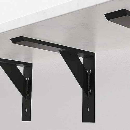 Countertop Support Bracket 16 Inch Heavy Duty Shelf Bracket 2 Pack 3/8" Thick Black16 x10 x2.5 for Granite Quartz Wood Laminate Countertops