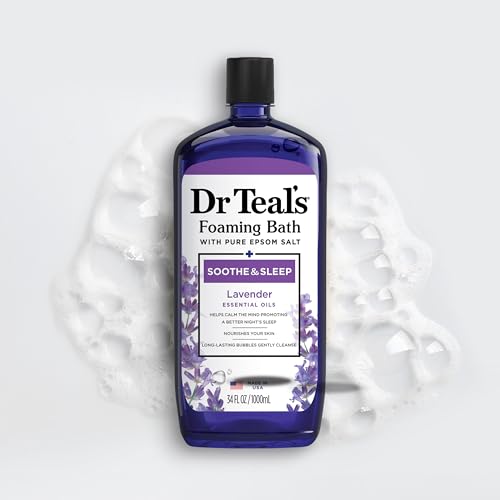 Dr Teal's Foaming Bath with Pure Epsom Salt, Relax & Relief with Eucalyptus & Spearmint, 34 fl oz (Pack of 2)