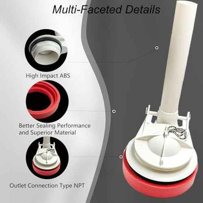 Toilet Flush Valve for American Standard Champion 4/Titan/Duravit, Flush Valve Replacement Toilet Parts for American Standard 4149a/4215a/4260/4266, Includes Flapper/Gasket/Bolt Kit
