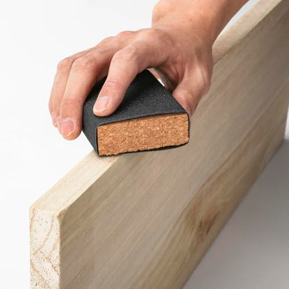 4 Pack Cork Sanding Block, 3-8/9" x 2-3/8" x 7/9" Sandpaper Block, Sand Paper Block, Small Cork Block, Sander Block, Hand Sanding Block for Sandpaper, Wood